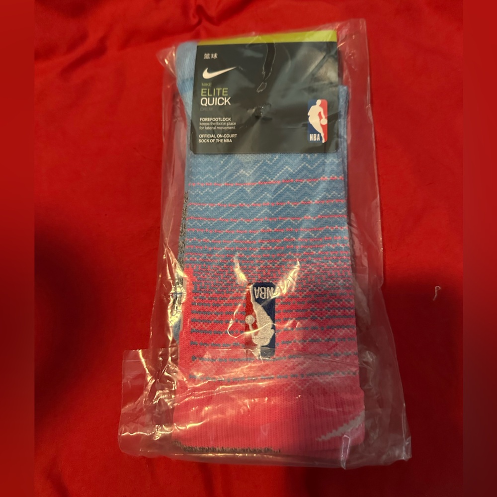 NWT NBA Elite Quick Athletic Socks - Pink and Blue - Picture 4 of 4